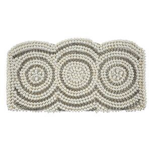 Vintage Emson Beaded Coin Purse Mini Clutch Wedding Evening Party Zipper Pearl